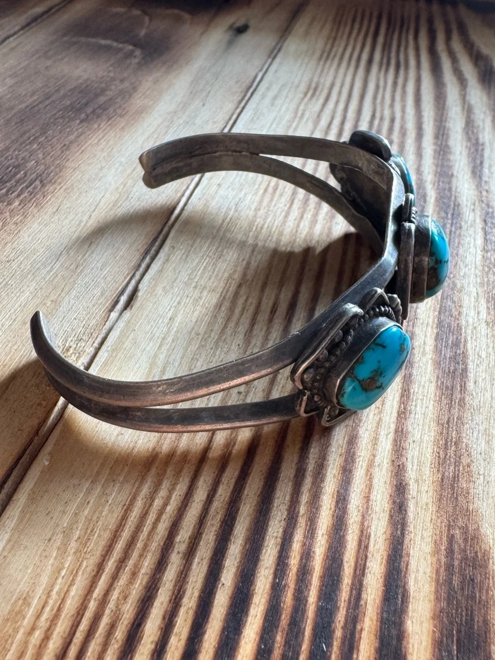 Old Pawn Three Stone Turquoise bracelet